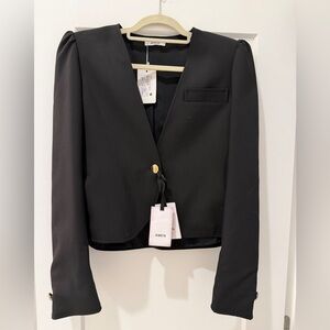 NWT. AMEN cropped fitted crepe blazer. Size 44 - fits US Size 8 perfectly.